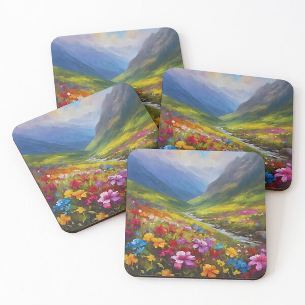 Item preview, Oil-Painted Harmony in the Valley of Flowers designed and sold by colorvisionart.