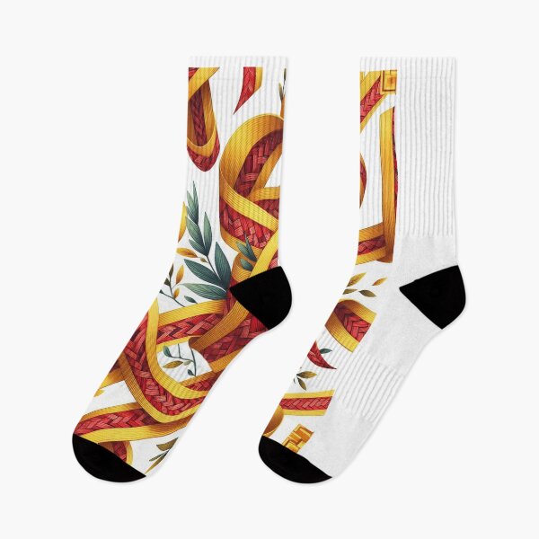 Item preview, Chevron - Red Yellow leaf and Ribbon Pattern ; Pattern  Herringbone designed and sold by PatternInArt.