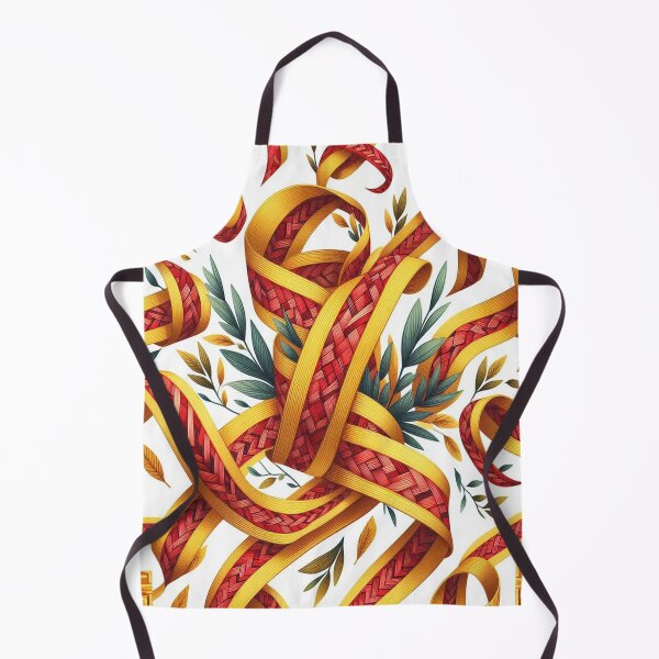 Item preview, Chevron - Red Yellow leaf and Ribbon Pattern ; Pattern  Herringbone designed and sold by PatternInArt.