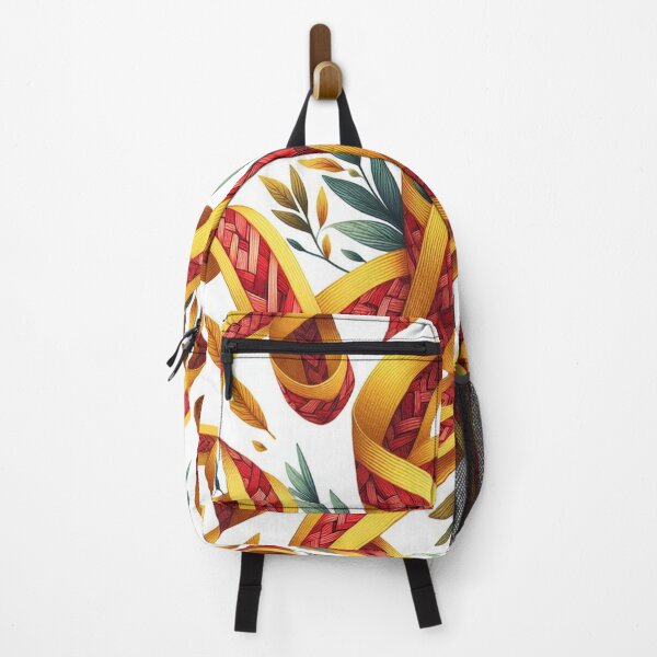Item preview, Chevron - Red Yellow leaf and Ribbon Pattern ; Pattern Herringbone designed and sold by PatternInArt.