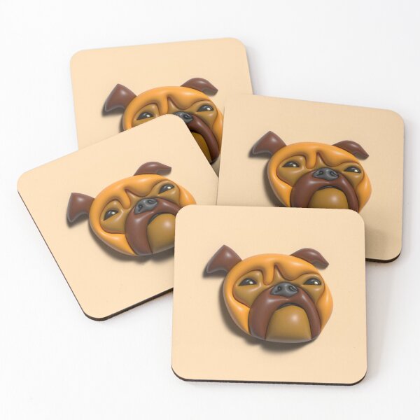 Item preview, Cute Pug 3D Emoji designed and sold by Dvorit.