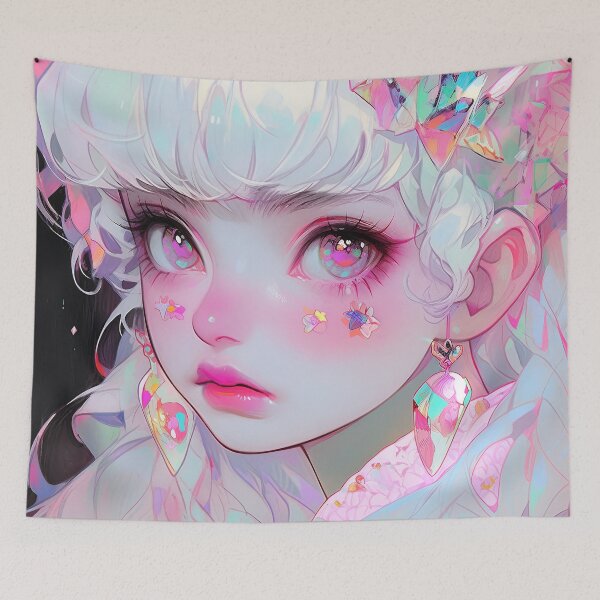 Item preview, Pastel Pink Whimsical Anime Girl designed and sold by bubblegoth.