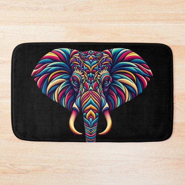 Item preview, Enigmatic Elephant: Vibrant Geometric Majesty designed and sold by ArtComixHaven.
