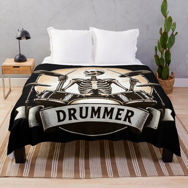 Item preview, Funny Skeleton Drummer Music Lover designed and sold by TomFrontierArt.