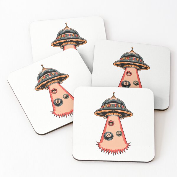 Item preview, Billiards Alien UFO Invasion Vintage Old School Tattoo designed and sold by coopercreekco.