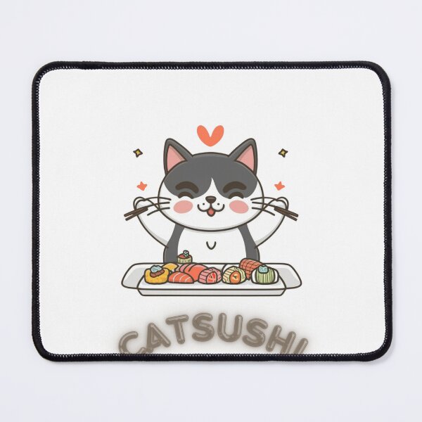 Item preview, Catsushi Funny Cute Kawaii Art designed and sold by maypp.