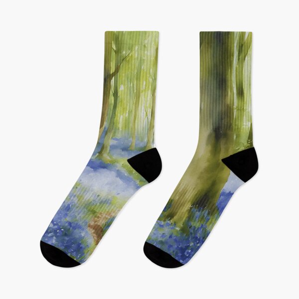 Item preview, Watercolor English Bluebell Woods designed and sold by colorvisionart.