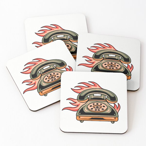 Item preview, Burning Telephone Vintage Old School Tattoo designed and sold by coopercreekco.