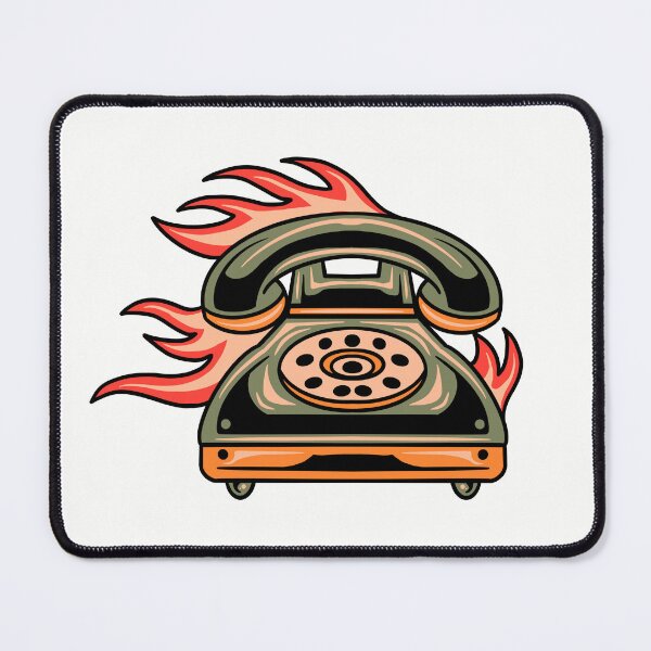 Item preview, Burning Telephone Vintage Old School Tattoo designed and sold by coopercreekco.