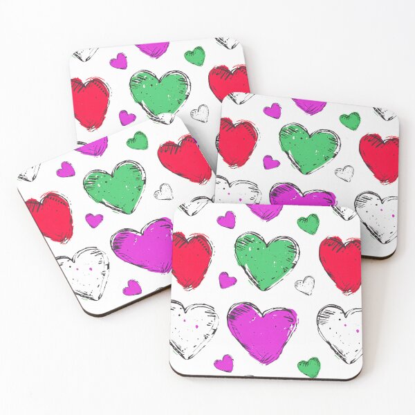 Item preview, Funky hearts pattern designed and sold by randrdesign.