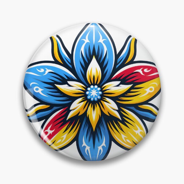 Item preview, Ethnic Flower Colorful Lily - modern Kashubian Folklore Art - Travel Poland Europe   designed and sold by DesignPoland.