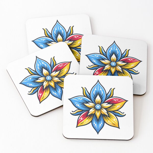 Item preview, Ethnic Flower Colorful Lily - modern Kashubian Folklore Art - Travel Poland Europe   designed and sold by DesignPoland.