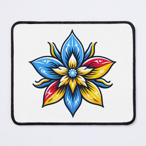 Item preview, Ethnic Flower Colorful Lily - modern Kashubian Folklore Art - Travel Poland Europe designed and sold by DesignPoland.