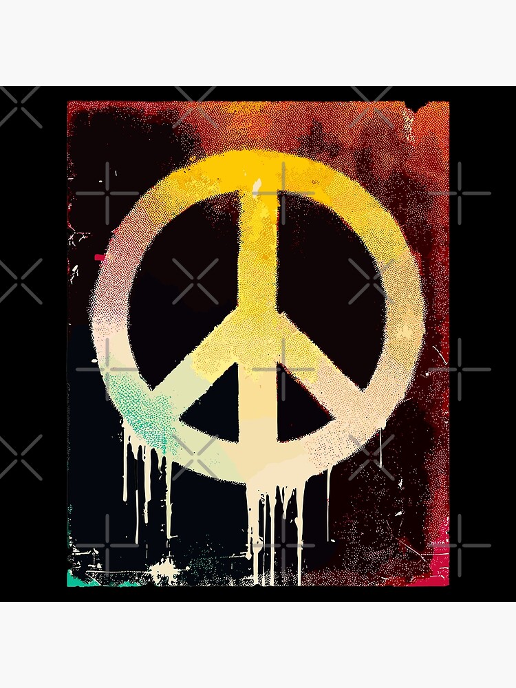 Street art pop art peace sign graffiti