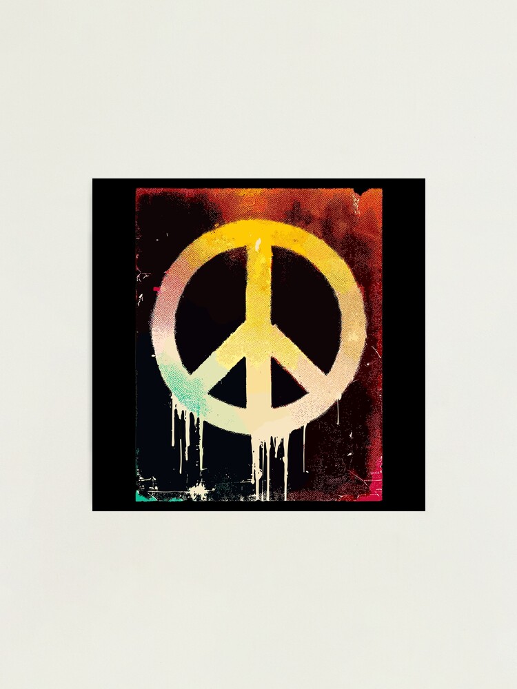 アート・デザイン・音楽 Pictures Of Peace Bright Pop Art Colorful Peace and Love Flower Power Art