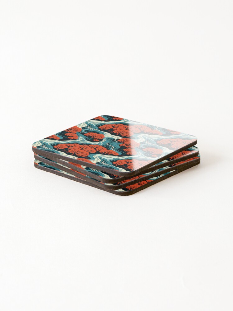 Thumbnail 4 of 5, Coasters (Set of 4), Red Tree designed and sold by DigitalMagicZ.