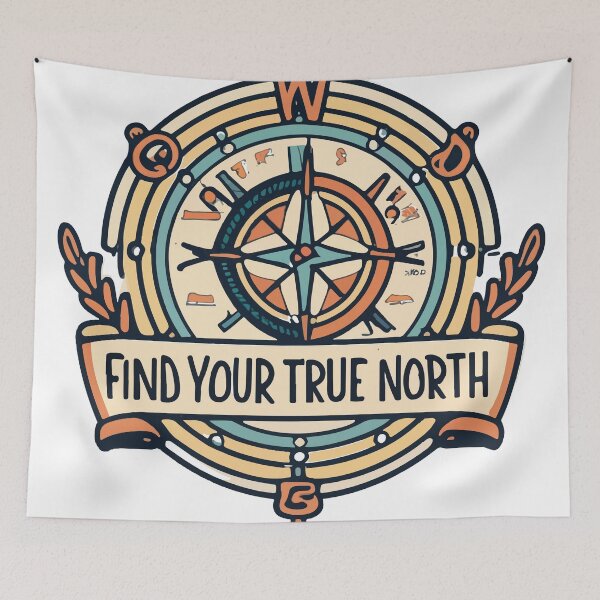 Item preview, Vintage Compass 'Find Your True North' Design designed and sold by NiftyWrx.
