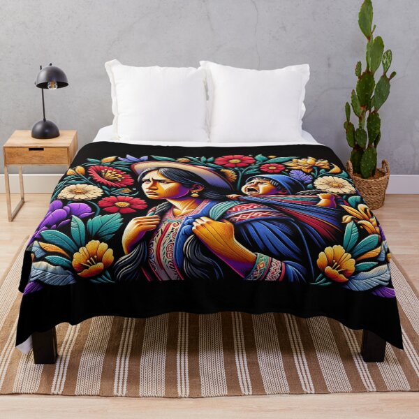 Item preview, Typical Peruvian Mother Carrying Child in Back Colorful designed and sold by ARVA-Digital.