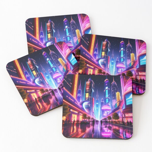 Artikelvorschau, Futuristic Cityscape at Night #12 entworfen und verkauft von CreativeKreis.