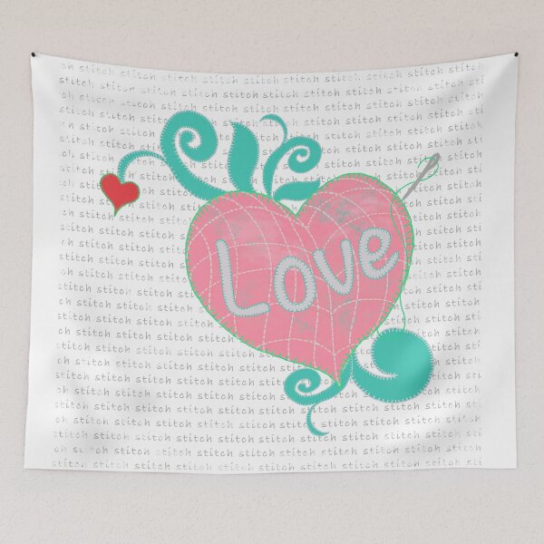 Item preview, Stitched Applique of LOVE designed and sold by creativebeeshop.