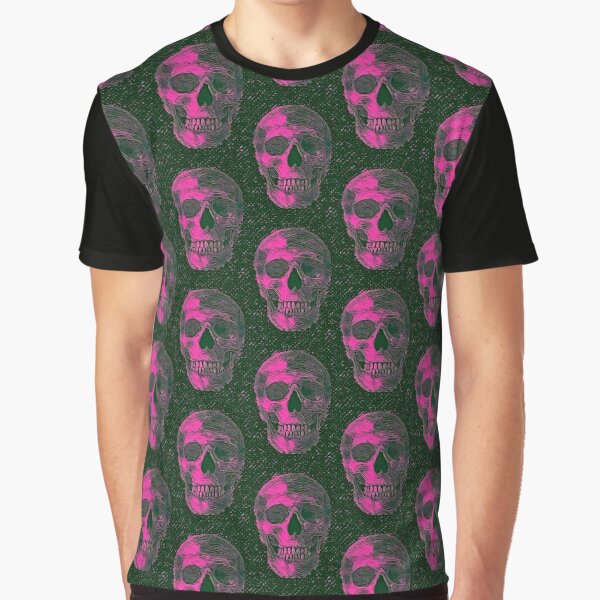 SKULLS PINK Grafik T-Shirt
