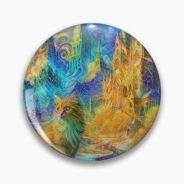 Item preview, Abstract abstraction of castle and cat. DeepDream #2352218911831 designed and sold by blackhalt.