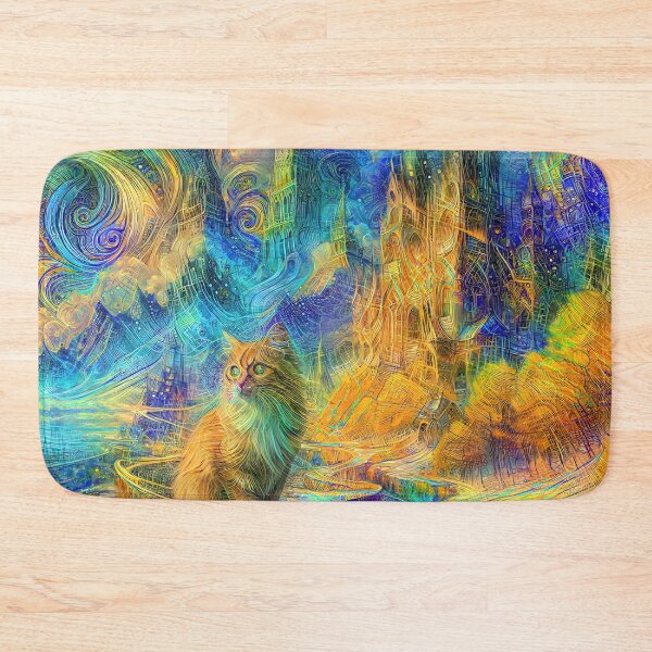 Item preview, Abstract abstraction of castle and cat. DeepDream #2352218911831 designed and sold by blackhalt.