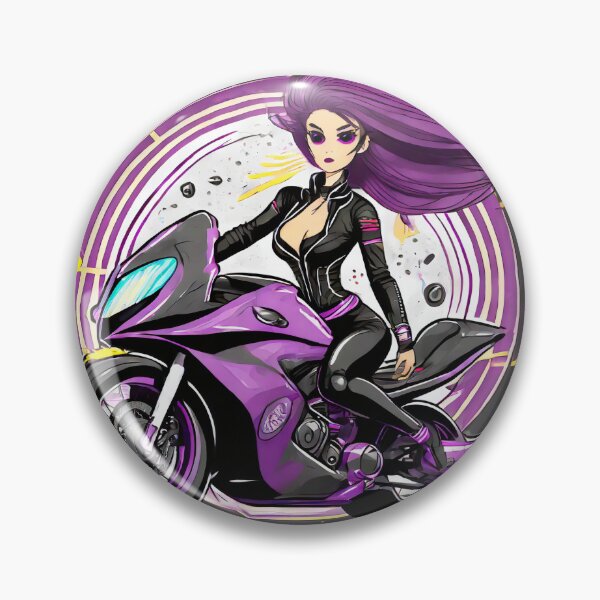 Item preview, Purple Biker Girl designed and sold by BADESIGNZZ.