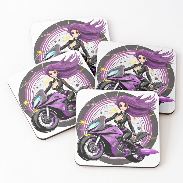 Item preview, Purple Biker Girl designed and sold by BADESIGNZZ.