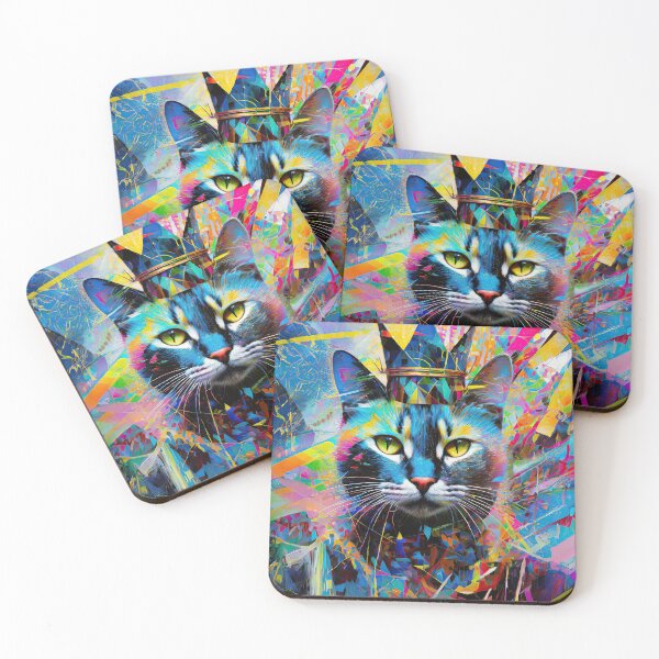 Item preview, Cosmic Feline Majesty: Abstract Cat Empress designed and sold by bsilvia.