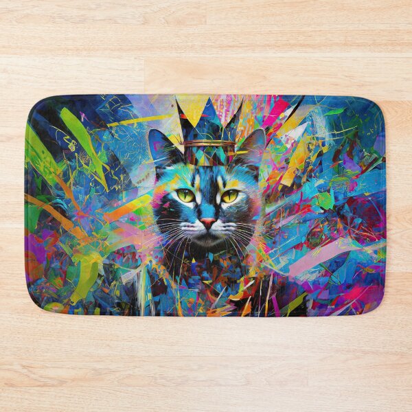 Item preview, Cosmic Feline Majesty: Abstract Cat Empress designed and sold by bsilvia.