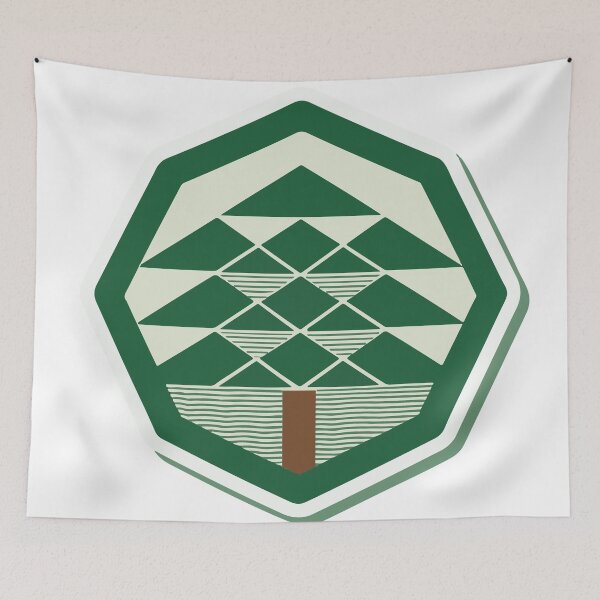 Aperçu de l'œuvre Conception d'insigne de mérite forestier de pin géométrique créée et vendue par NiftyWrx.