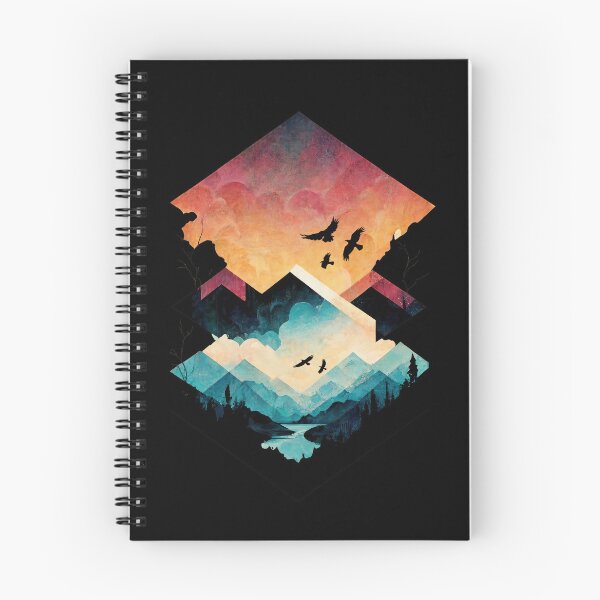 Item preview, Abstraction. Sunset. Nature. Mountains. river. Birds. Geometric abstraction. designed and sold by MagelliShop.