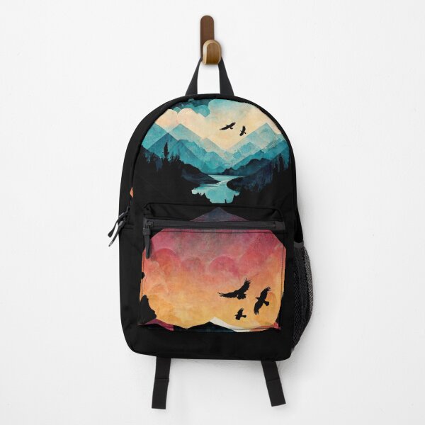 Item preview, Abstraction. Sunset. Nature. Mountains. river. Birds. Geometric abstraction. designed and sold by MagelliShop.