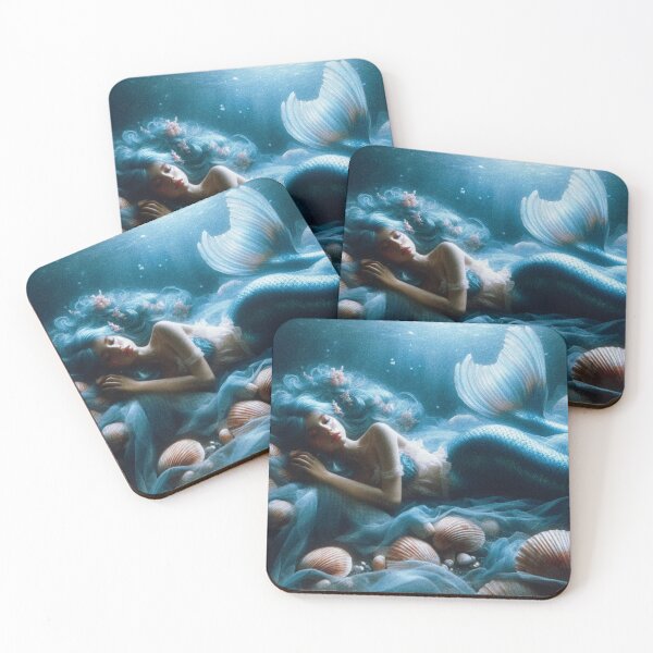Item preview, Dreamy sleeping mermaid  designed and sold by Designagle.