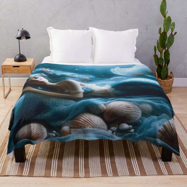 Item preview, Dreamy sleeping mermaid designed and sold by Designagle.