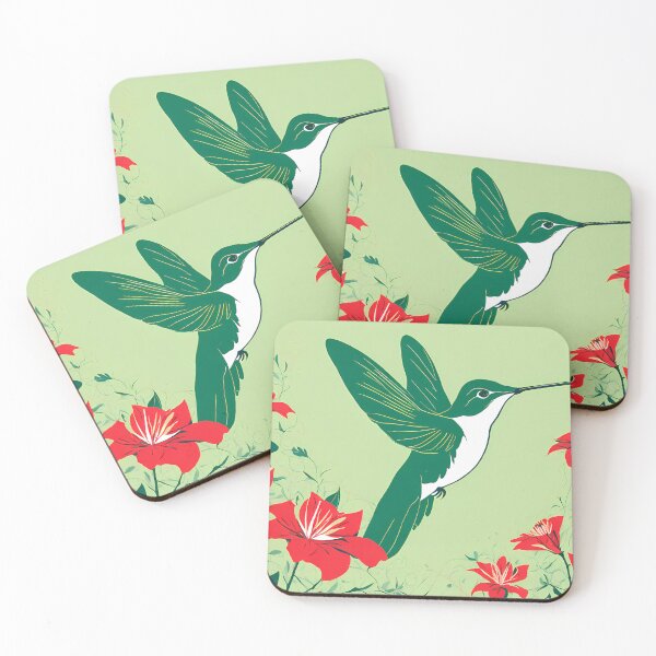Item preview, humming bird and flowers designed and sold by WATERDUST.