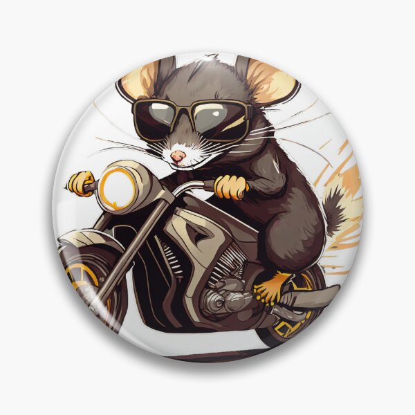 Item preview, A Mouse with Sunglasses on a Motorcycle designed and sold by BADESIGNZZ.