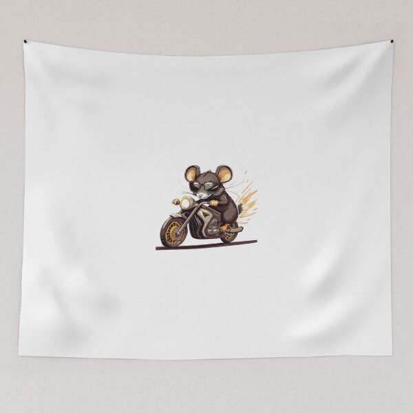 Item preview, A Mouse with Sunglasses on a Motorcycle designed and sold by BADESIGNZZ.