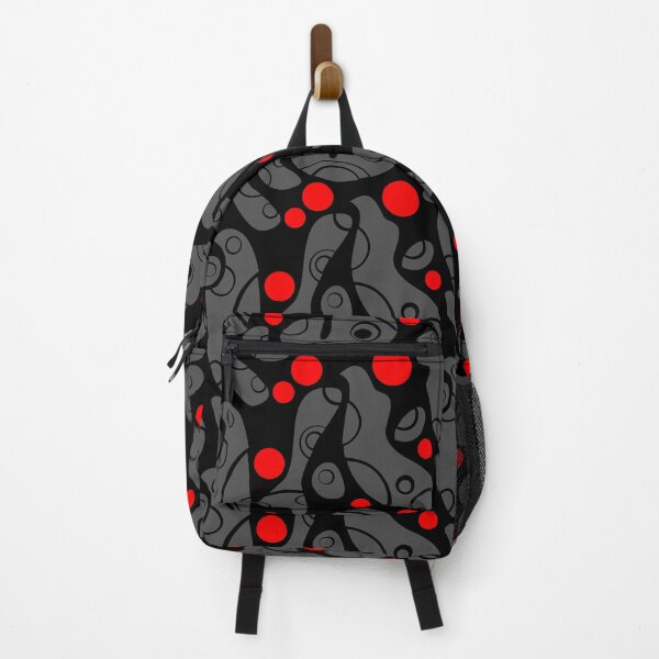 Item preview, Whale Sonics Grey and Red on Black Half-Drop Repeat 5748 designed and sold by Art in My Loft.