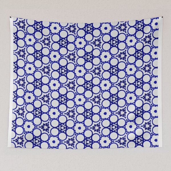 Item preview, blue crochet and circles designed and sold by ritusdesigns.
