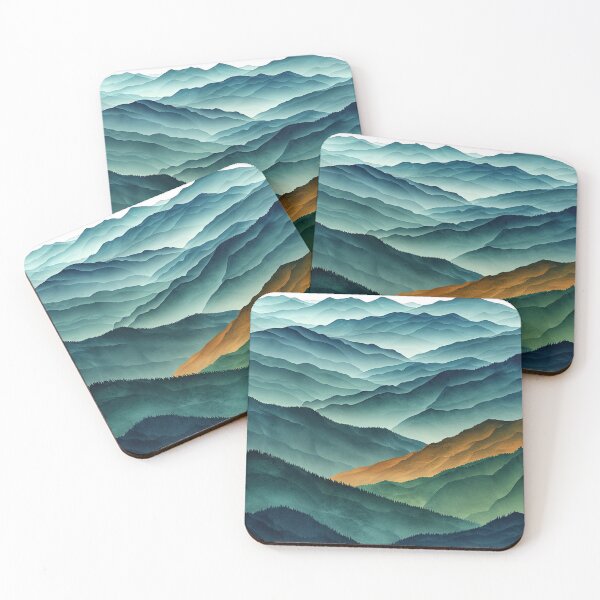 Item preview, Abstract mountain range with overlapping layers designed and sold by Ninoshik.