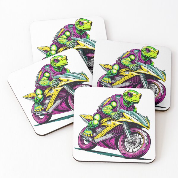 Item preview, Turtle Racing on a Supersport Motorcycle designed and sold by BADESIGNZZ.