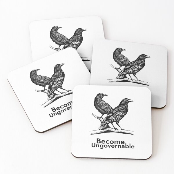 Item preview, Raven Become Ungovernable Anarchist Bird  designed and sold by The Junto Shop.