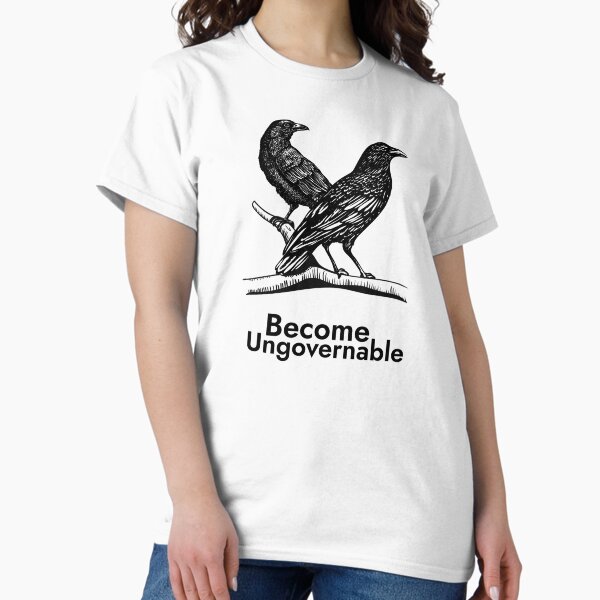 Item preview, Raven Become Ungovernable Anarchist Bird  designed and sold by The Junto Shop.