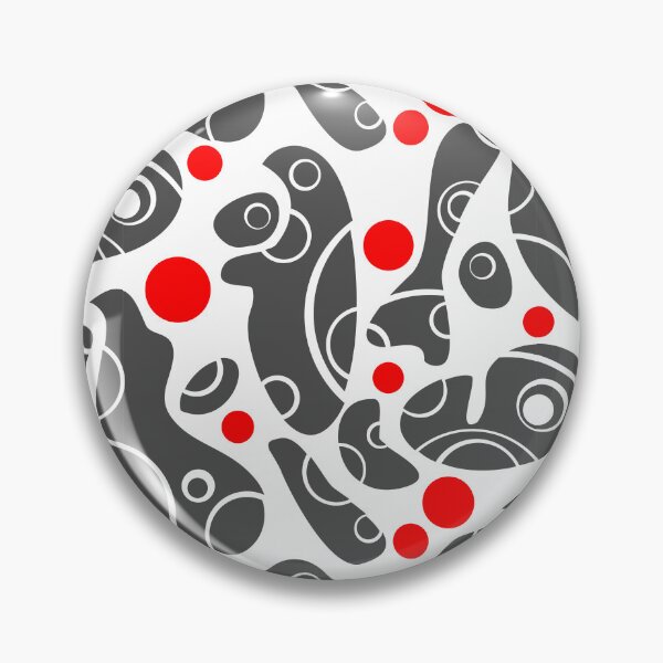 Item preview, Whale Sonics Grey and Red on White Half-Drop Repeat 5748 designed and sold by Art in My Loft.