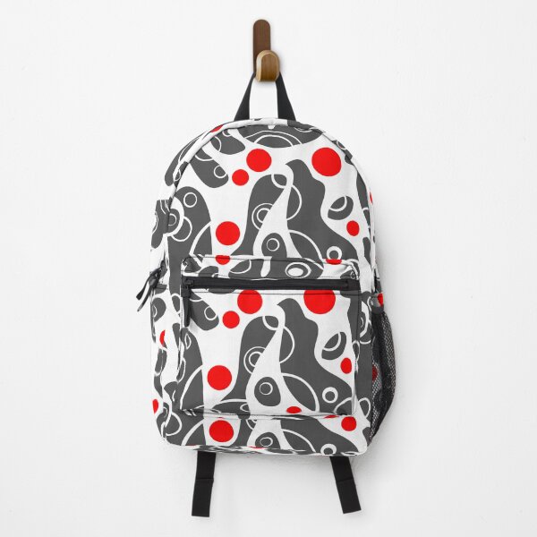 Item preview, Whale Sonics Grey and Red on White Half-Drop Repeat 5748 designed and sold by Art in My Loft.