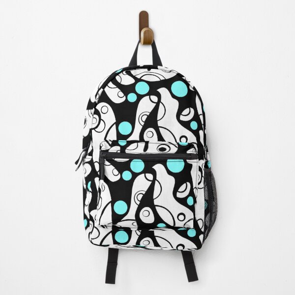 Item preview, Whale Sonics Cyan and White on Black Half-Drop Repeat 5748 designed and sold by Art in My Loft.