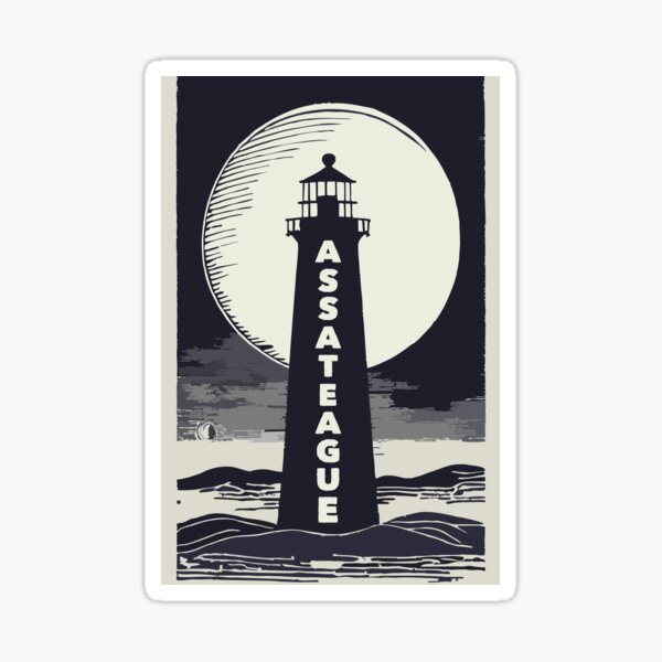 Item preview, Assateague Lighthouse Virginia Moon designed and sold by Esskay Designs.