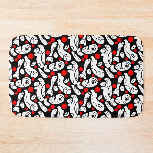 Item preview, Whale Sonics White and Red on Black Half-Drop Repeat 5748 designed and sold by Art in My Loft.